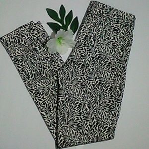 J Crew toothpick Jeans black/cream